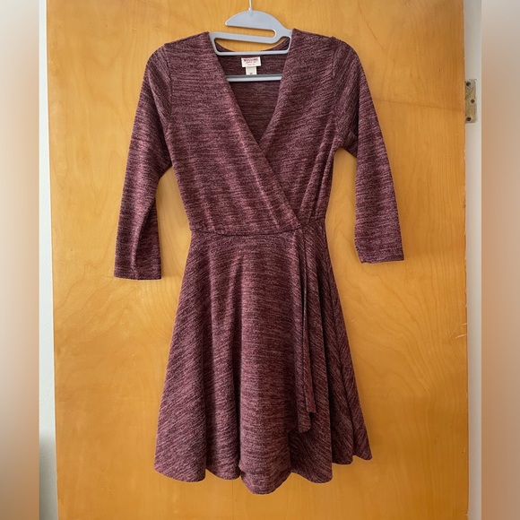 Mossimo Supply Co Wrap Knit Dress Maroon XS - Picture 1 of 6